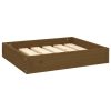 Dog Bed Honey Brown Solid Pine Wood 20.3 x 17.3 x 3.5 in Durable